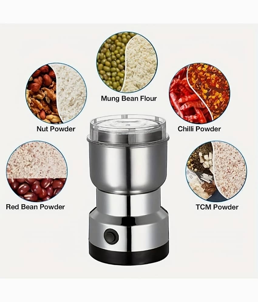 Nima Mini Stainless Steel Coffee Spice Nuts Grains Bean Grinder Mixer Juicer 350 Stainless Steel 1 Coffee Grinder