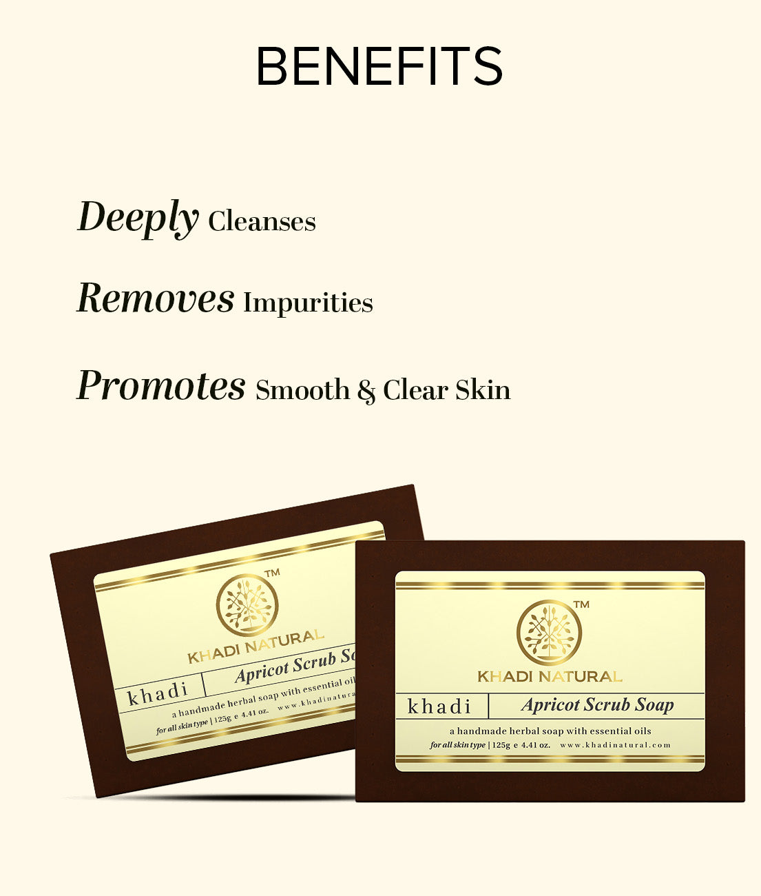 Khadi Natural Apricot Scrub Soap Combo Pack Of 8 – 125gm Each view 2
