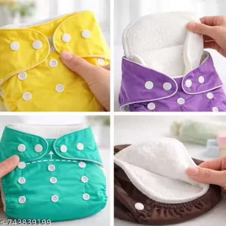Pack of 6 with 6 Inserts Premium Baby Cloth Nappy view 2