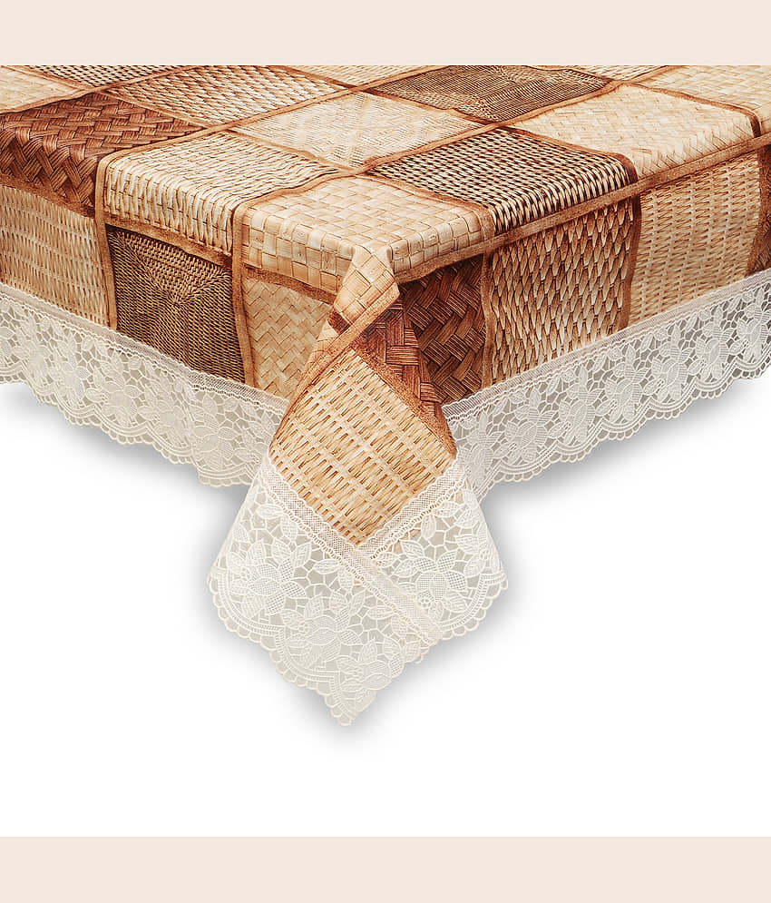 Brown PVC Table Cover (Pack of 1) view 2
