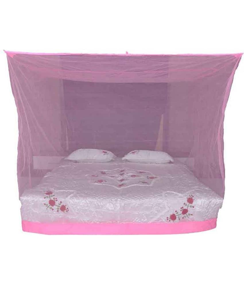 Riddhi Mosquito Net, Machardani Double Pink Plain Mosquito Net, Machardani view 2