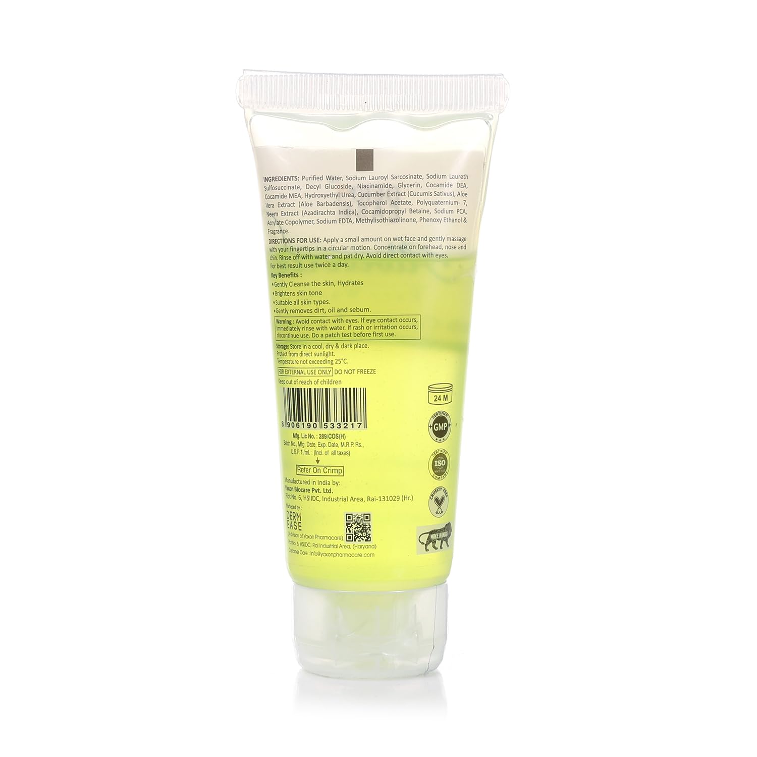Dermease Aloe Vera Face Wash for Calm and Clean Skin view 2