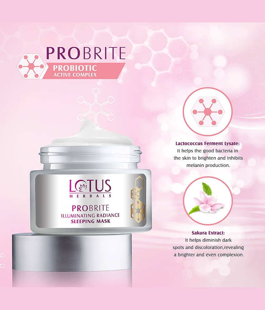 Lotus Herbals Probrite Radiance Sleeping Mask 50gm view 2