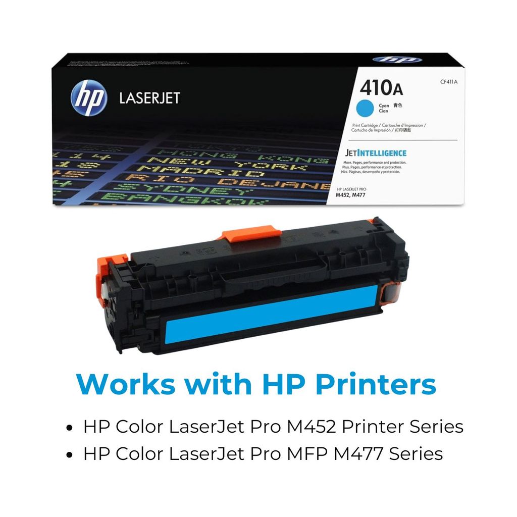 HP 410A Cyan Original LaserJet Toner Cartridge (CF411A)