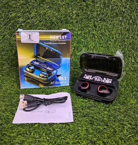M10 Bluetooth 5.1 TWS Earbuds with 2200mAh Power Case | IPX7 Waterproof | LED Digital Display | Touch Control view 2