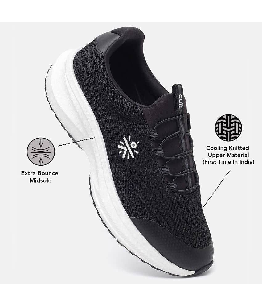 Cult GlideWalk Black Men's Sports Running Shoes view 2