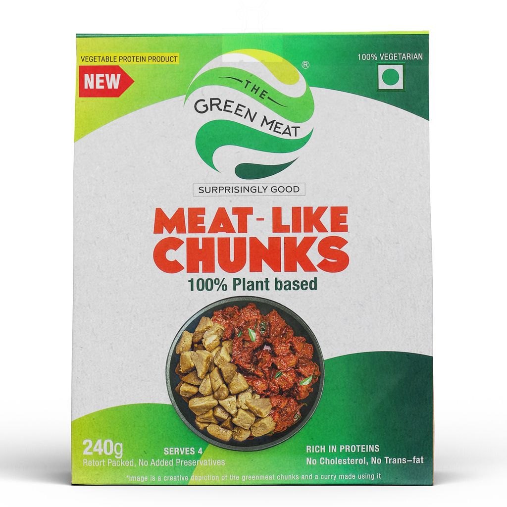 Greenmeat Curry Cuts | Plant based & Vegetarian Meat Substitute | Easy to Cook | 240g view 2