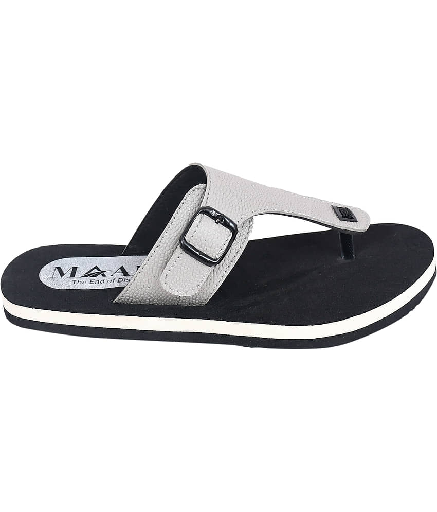MAAN Grey Men's Thong Flip Flop view 2