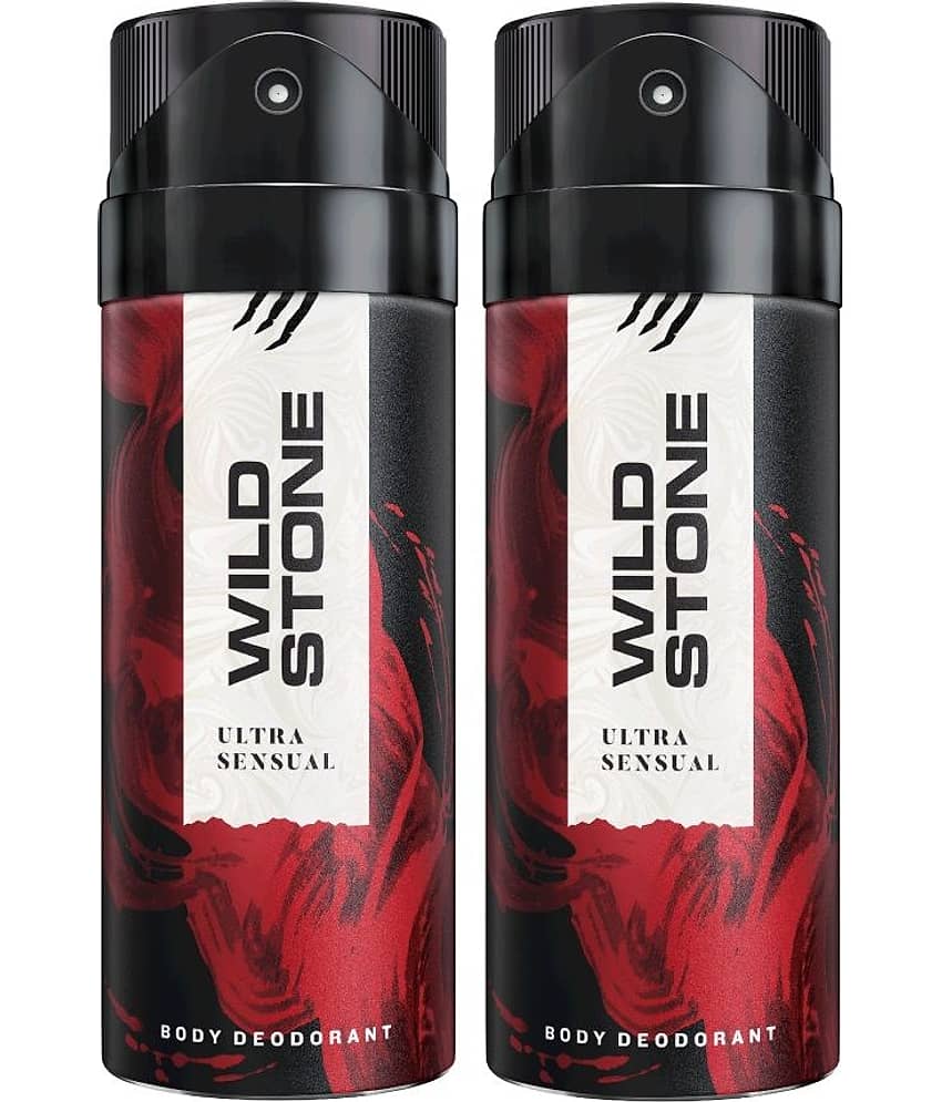 Wild Stone Ultra Sensual Deodorant Spray Long Lasting For Men - 150 Ml (PACK OF 2)