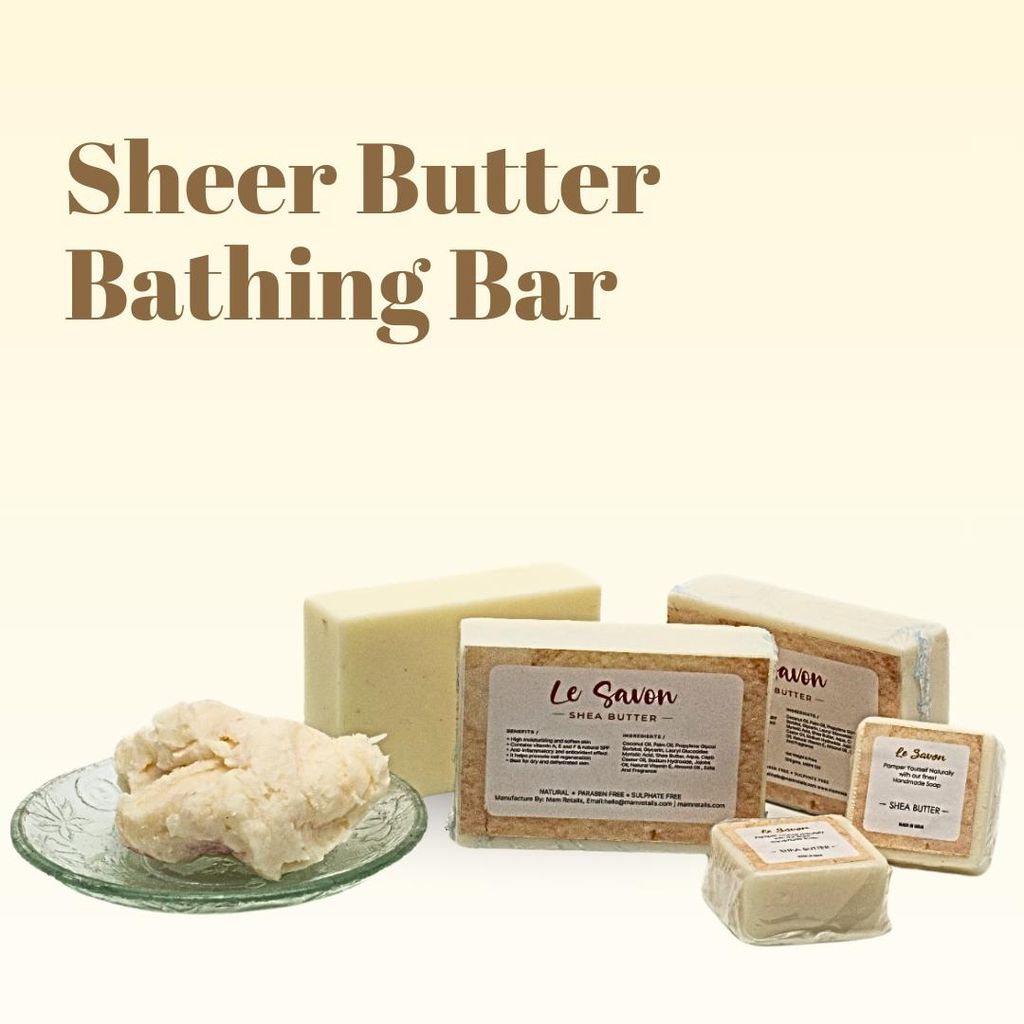 Le Savon Shea Butter - All Natural Moisturizing Soap for Dry and Dehydrated Skin