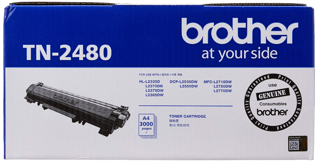 Brother TN-2480 Black Toner Cartridge Compatible with HL-L2300D, HL-L2321D, HL-L2340DW, HL-L2360DN/DW, DCP-L2520D, L2541DW, L2560DW, MFC-L2701D/DW view 2