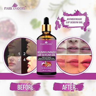 PARK DANIEL Premium Kumkumadi Lip Serum For Shiny and Dry Lips- Ideal for Men and Women (30 ml) (30 ml, Berry Red) view 2