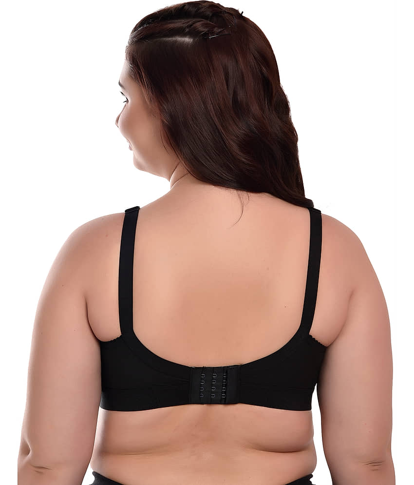 Elina Pack of 1 Cotton Non Padded Minimizer Bra For Women ( Black ) view 2