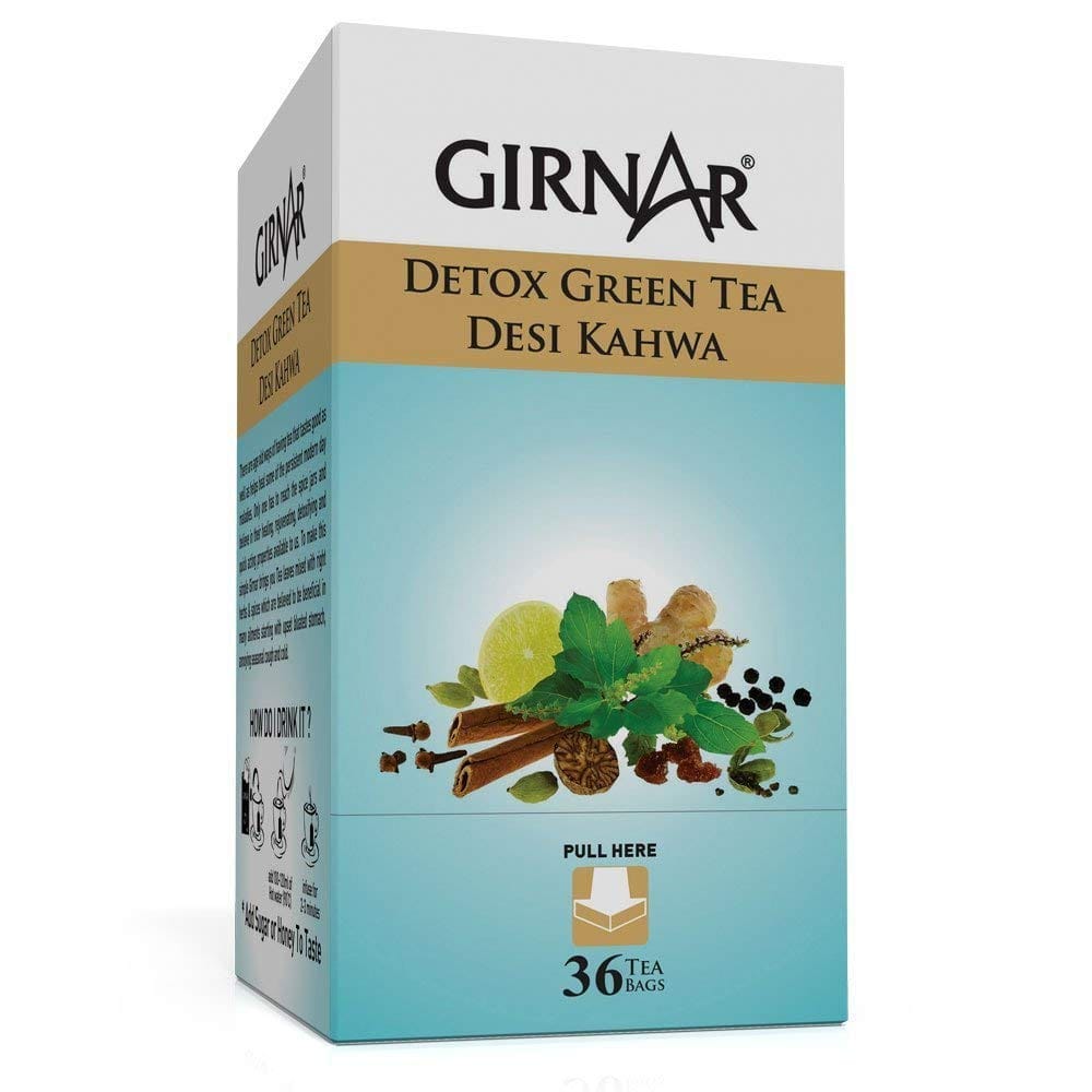 Girnar Detox Desi Kahwa Tea Bags - Set of 36 - (Pack of 6) view 2
