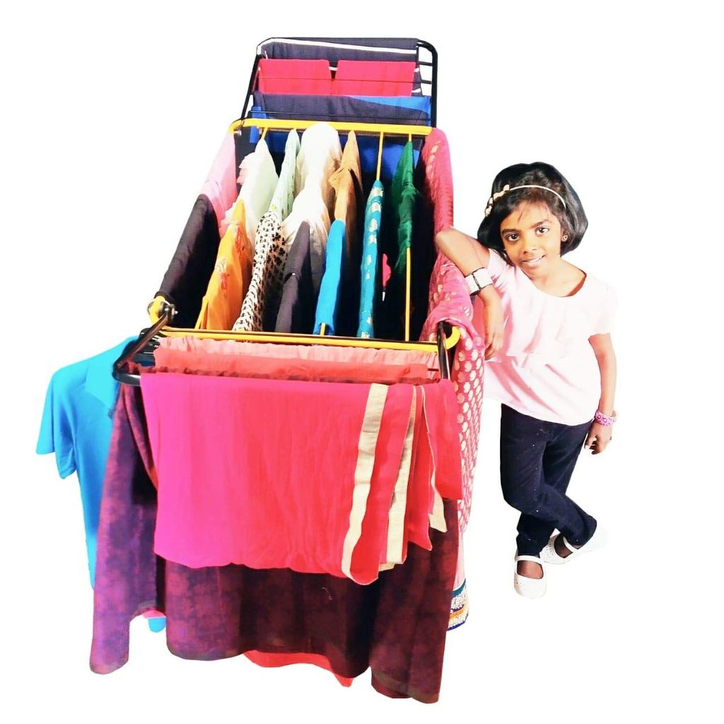 CELEBRATIONS Fast Cloth Dryer Stand - Double Wings Cloth Dryer Stand for Drying All Kinds of Attires view 2