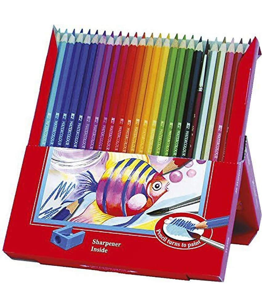 Faber-Castell Aquarelle Water 48 Shades Round Shaped Color Pencils (Set Of 48, Multicolor) view 2