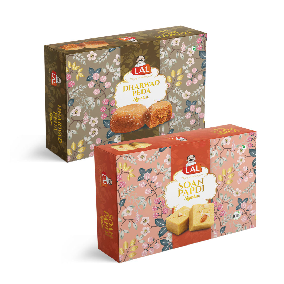 Lal Sweets Dharwad Peda & Soan Papdi Premium, 400 gm Each - Combo Pack view 2