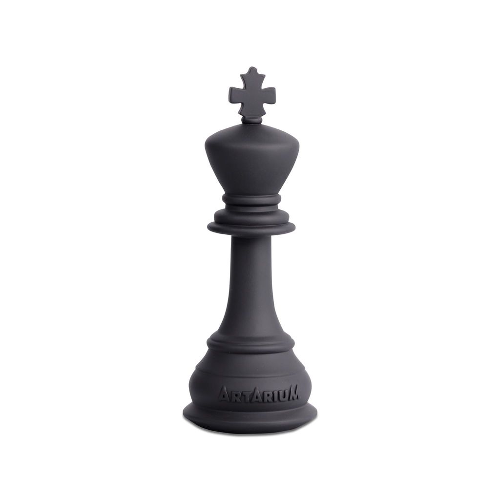 Artarium Chess Pieces King & Queen Statue Sculpture for Home Decor | Office Decor | Table Decoration Set of 2 (Black) view 2