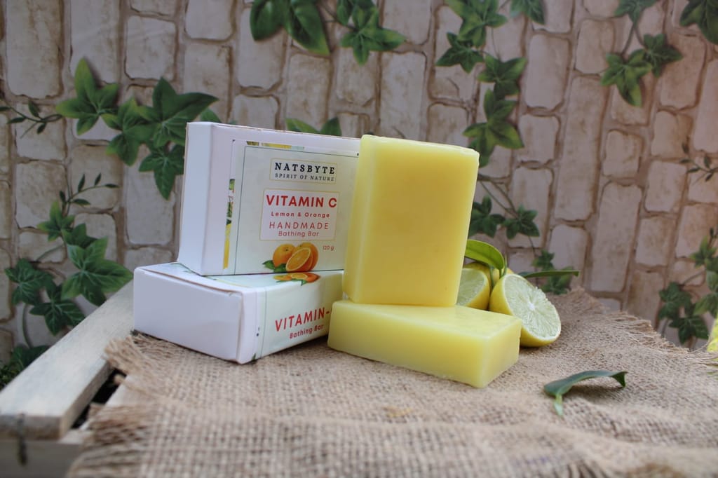 Natsbyte Handmade Natural Vitamin C Soap for Bath (Pack of 5) view 2
