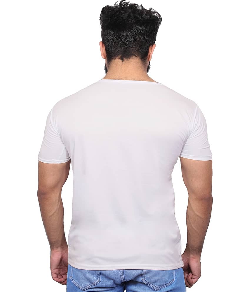 Nityanand Enterprises White Cotton Blend T-Shirt view 2