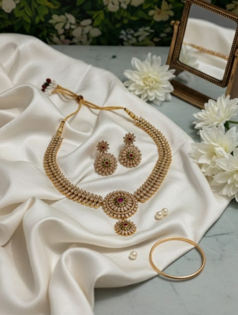 Glamvila AD Stones Jewellery Set view 2