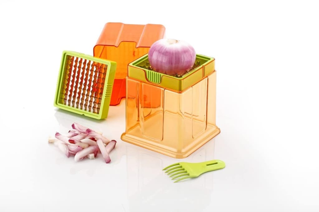 HAPPI French Fries Cutters Potato Chips Maker Cutter Slicer 2 Blades Stainless Steel (Color May Vary) view 2