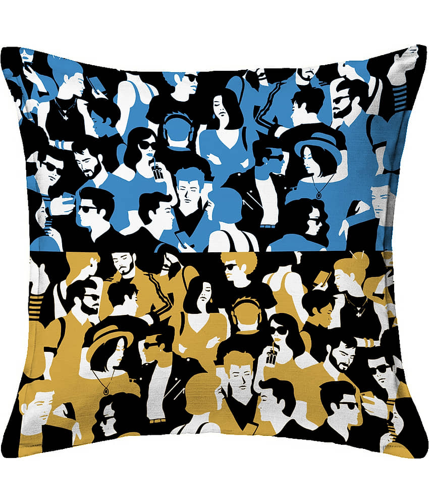 Houzzcode Single Blue Pillow Cover view 2