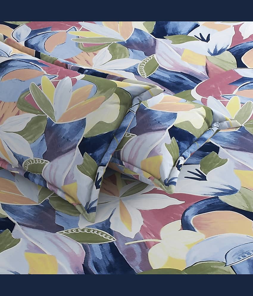 HIDECOR Microfibre Floral Fitted Fitted bedsheet with 2 Pillow Covers ( King Size ) - Multi view 2
