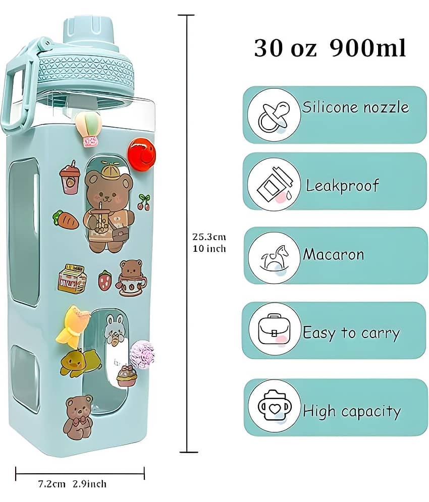 SARVASHVA TRENDS Cartoon water bottle for kids, kawaii water bottle Multicolour Plastic Water Bottle 700 mL ( Set of 1 ) view 2
