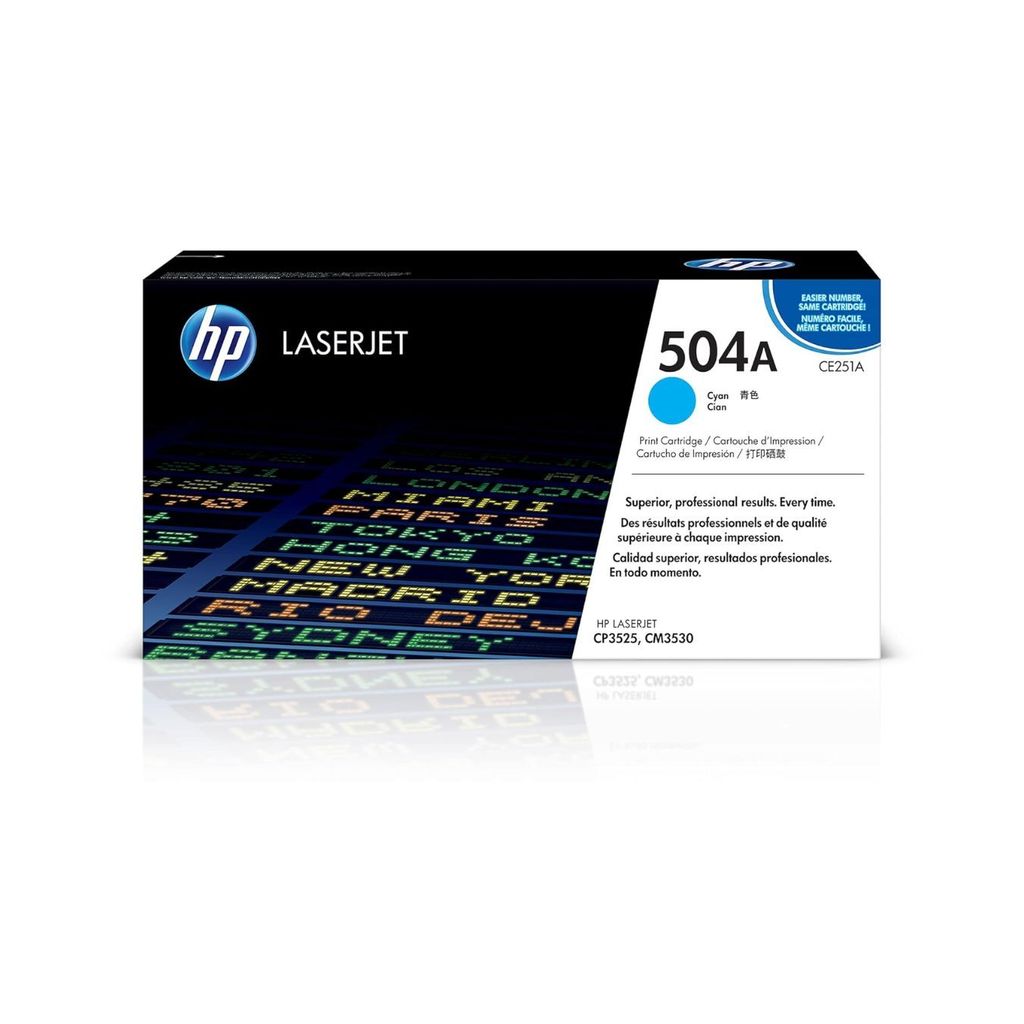 HP 504A Cyan Original LaserJet Toner Cartridge (CE251A) view 2