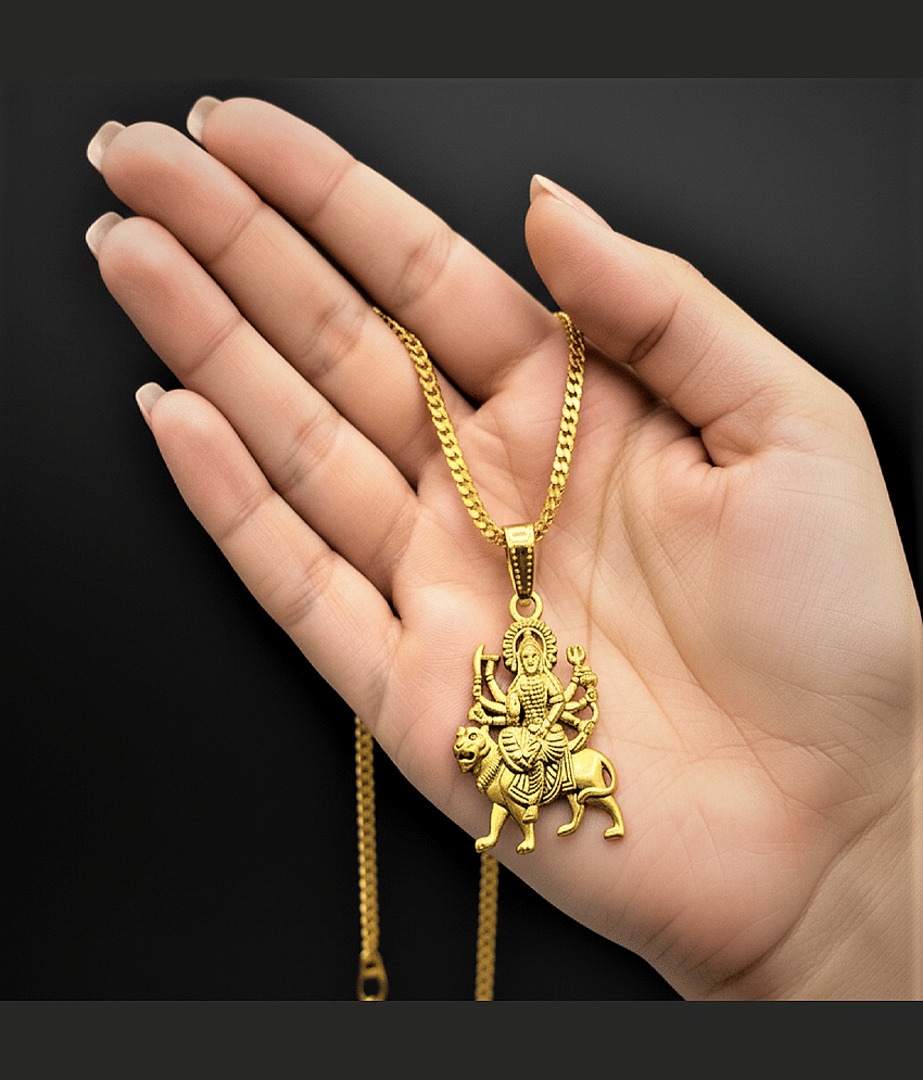 Charms Gold Religious Pendant Without Chain ( Pack of 1 ) view 2
