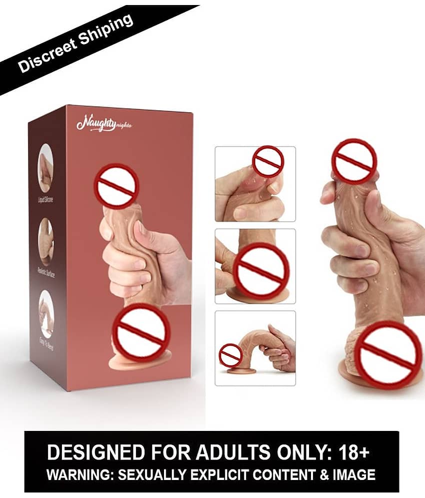 9 Inch Pink Head Realistic Flexible Dildo With Strong Suction Cup Sex Toys For Women + Free Lubricant view 2