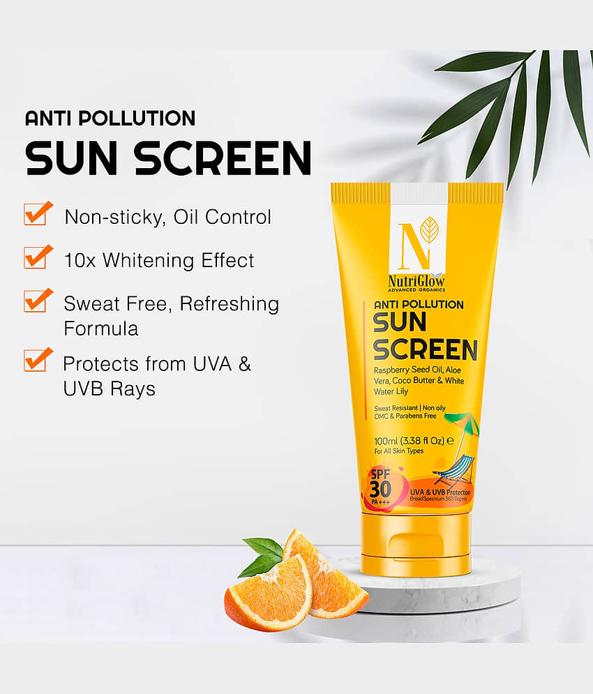 Nutriglow Anti Pollution Sun Screen SPF 30, 100 ml For All Skin Type view 2