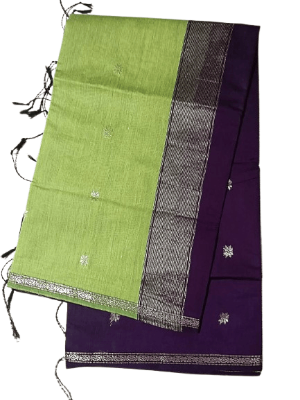 Kalyani Cotton Saree for Women | Soft Pure Cotton Saree with Blouse Piece | Traditional Daily Wear Handloom Style Saree | Lightweight Breathable Cotton Saree for Office, Casual & Festive Wear | with blouse view 2