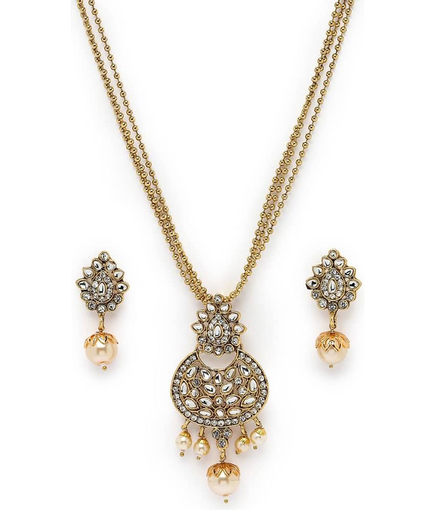 Sukkhi White Alloy Necklace Set ( Pack of 1 ) view 2