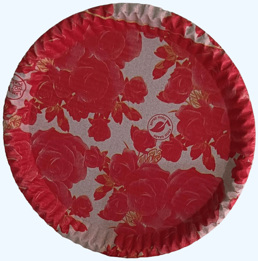 Disposable Paper Plate Red Floral Paper Plate view 2