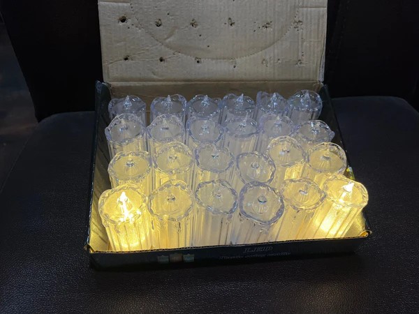 24 Pcs Flameless and Smokeless Decorative Melting Candles LED Tea Light Candle Flickering Electronic Candle, Diwali view 2