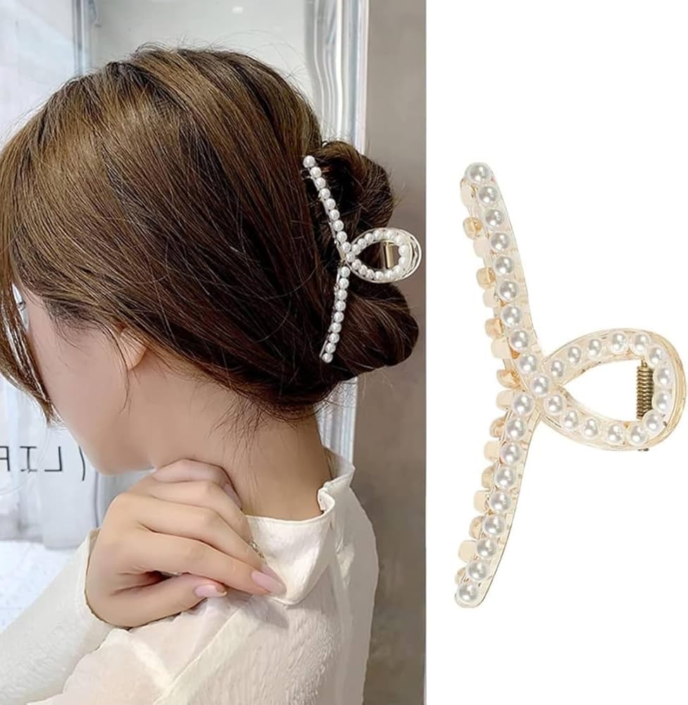 Luxury White Bubble T Shape Hair Claw view 2