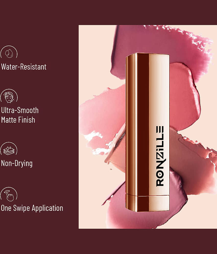 Ronzille Bubblegum Pink Matte Lipstick 4.5 view 2