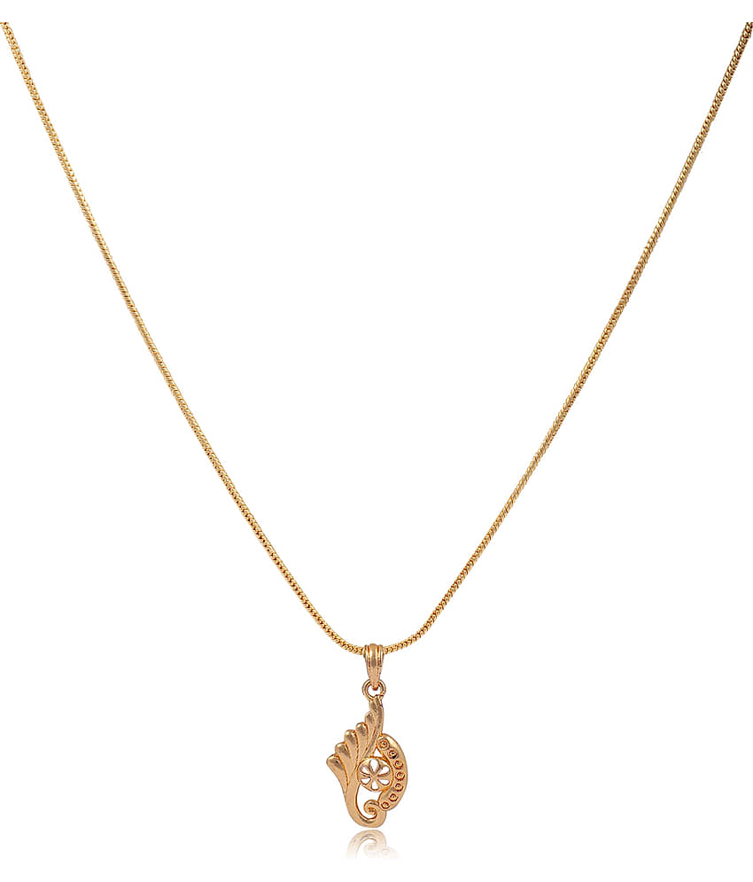 Gilher Gold Plated Daily Wear Pendent Chain For Women And Girls view 2