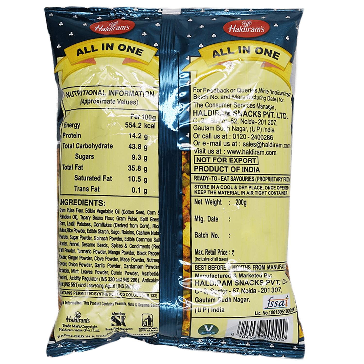 Haldirams All In One Namkeen, 200 G Pouch view 2