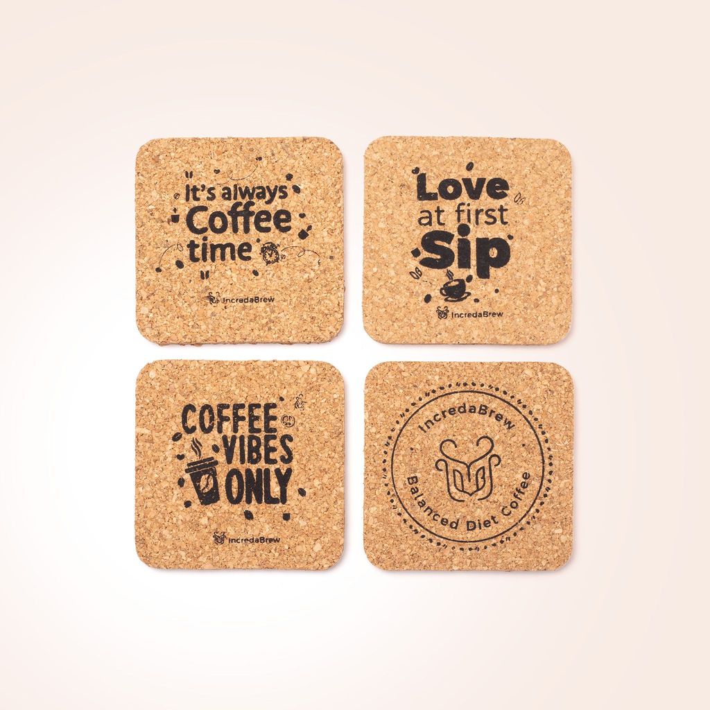 Gold Coffee Giftset - 2 Coffee Boxes & 4 Eco-Coasters view 2