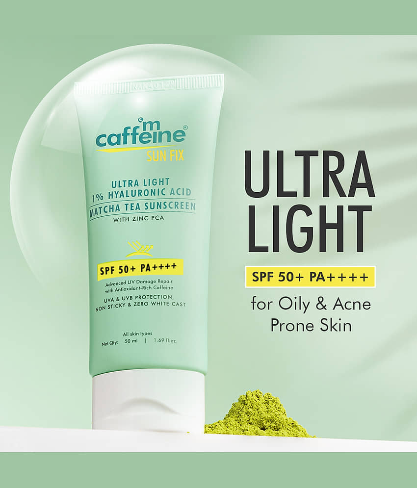 mCaffeine Matcha Tea Sunscreen SPF 50+ & PA++++ 50ml (Pack of 1) view 2
