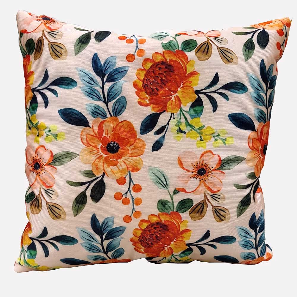Printed Floral Zipper Square Cushion Covers (16x16 inch or 40 x 40 cm) Set of 3 view 2
