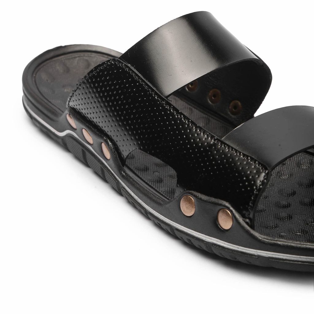FEATHER LEATHER Men's Comfortable & Fashionable Sandals & Slippers | Casual Slipper/Flip-Flop for Men | Indoor/Outdoor/Chappal view 2