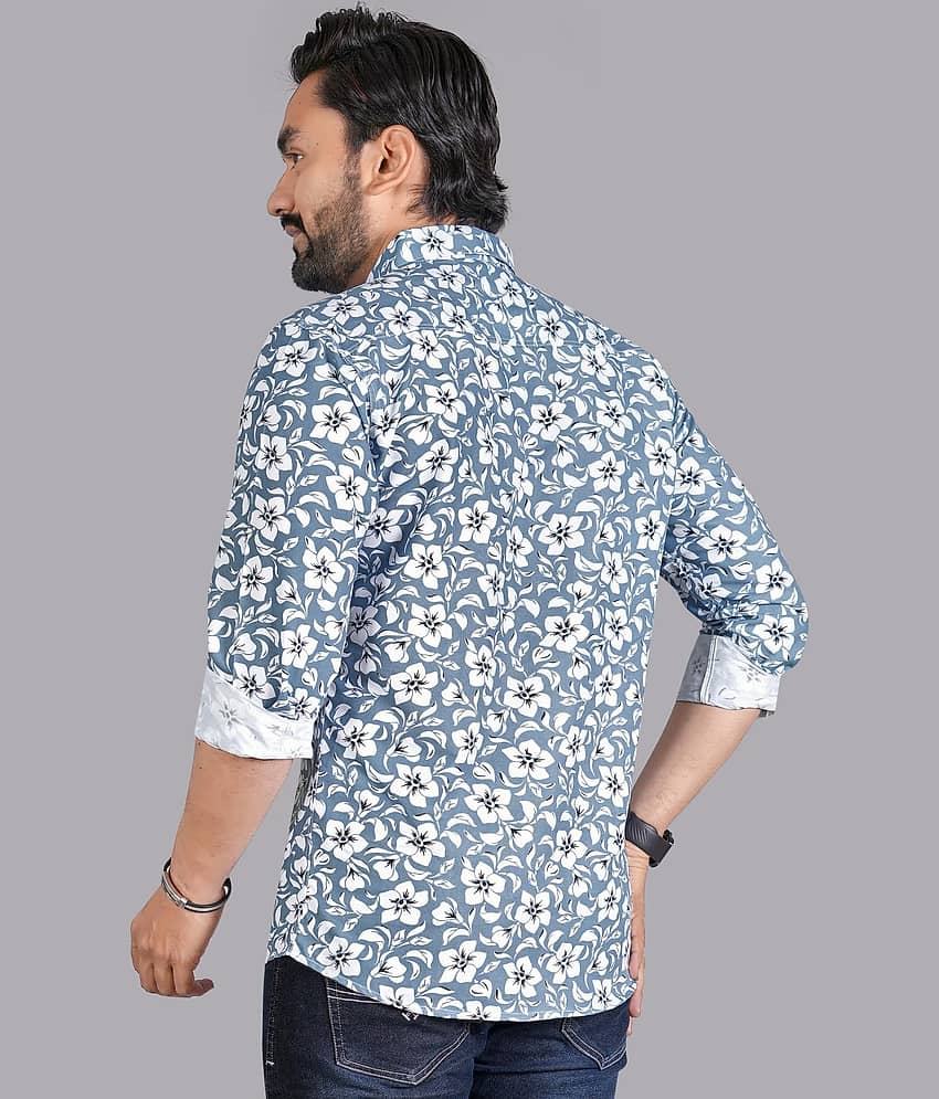 ADWYN PETER 100% Cotton Regular Fit Printed Full Sleeves Men's Casual Shirt - Multicolor 1 ( Pack of 1 ) view 2