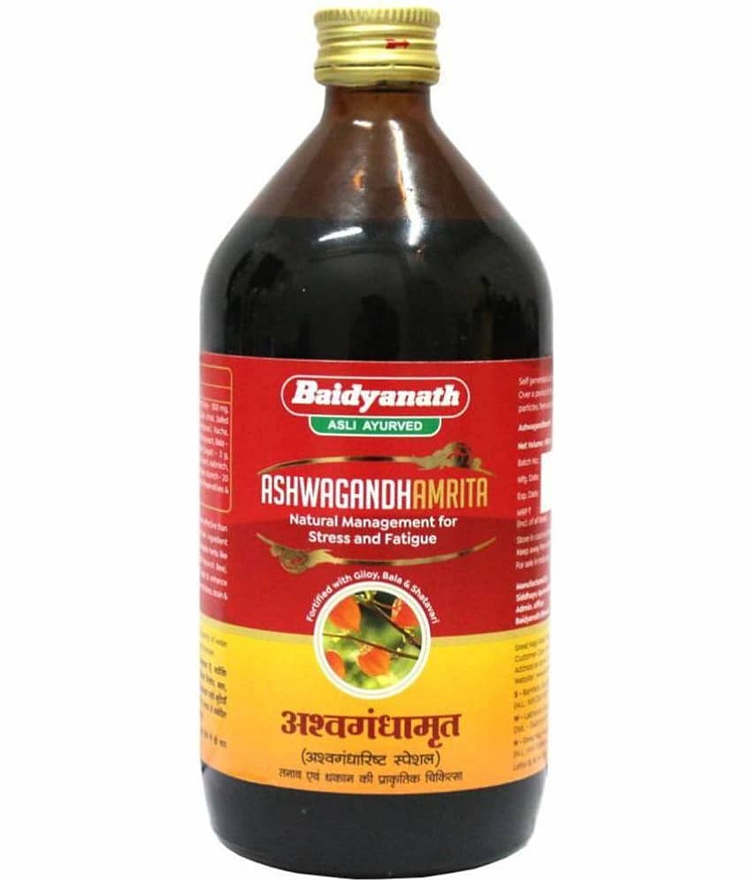 Baidyanath Shodhit Shilajit 30 Caps + Ashwagandhaamrita (450 ml) - (Pack Of 2) view 2