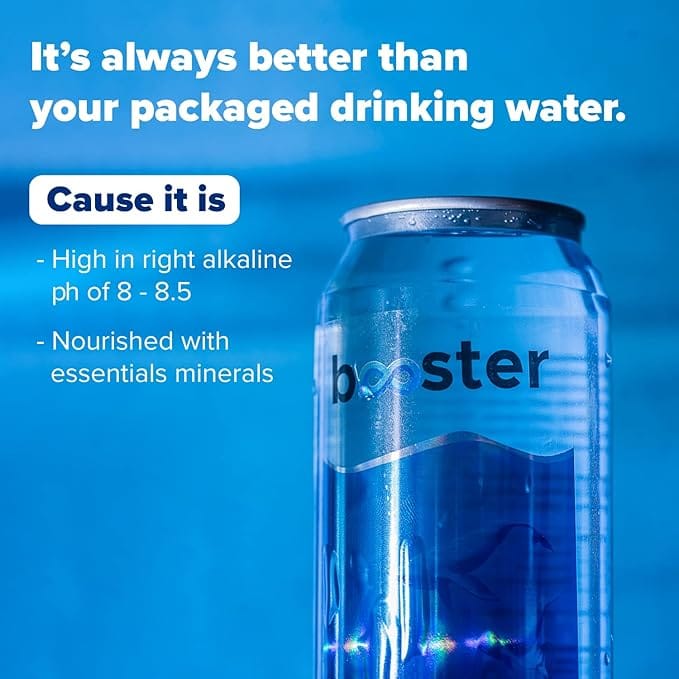 Booster Alkaline Drink, Mineral Rich-Alkaline Water pH 8+,Neutralizes Acidity and Supports For Building Immunity| (Pack Of 6) 500 ML view 2