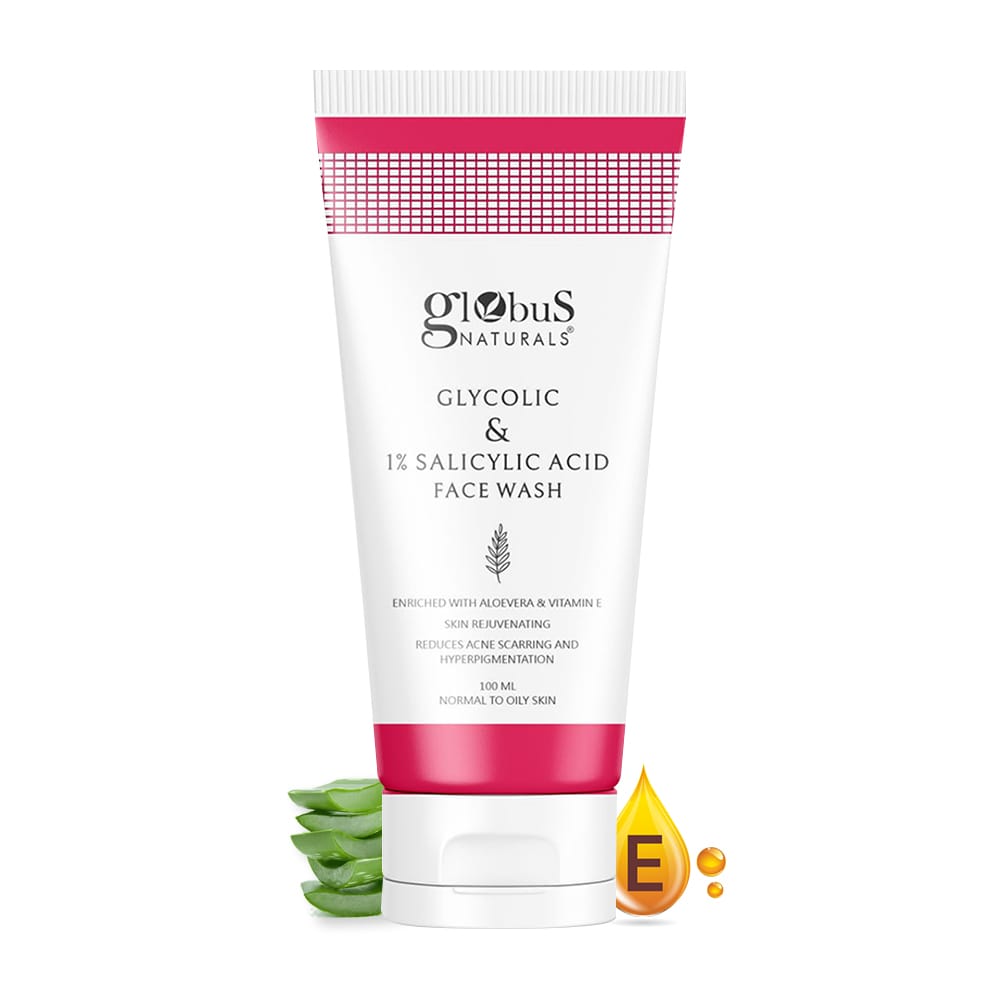 Globus Naturals Glycolic & 1% Salicylic Acid Face wash, 100 ml view 2