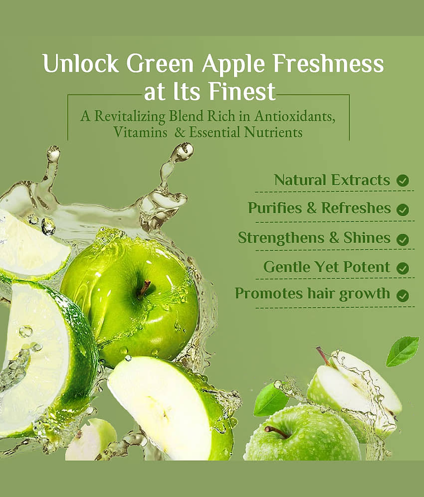 Richfeel Green Apple Shampoo 100 Ml Pack of 2 view 2